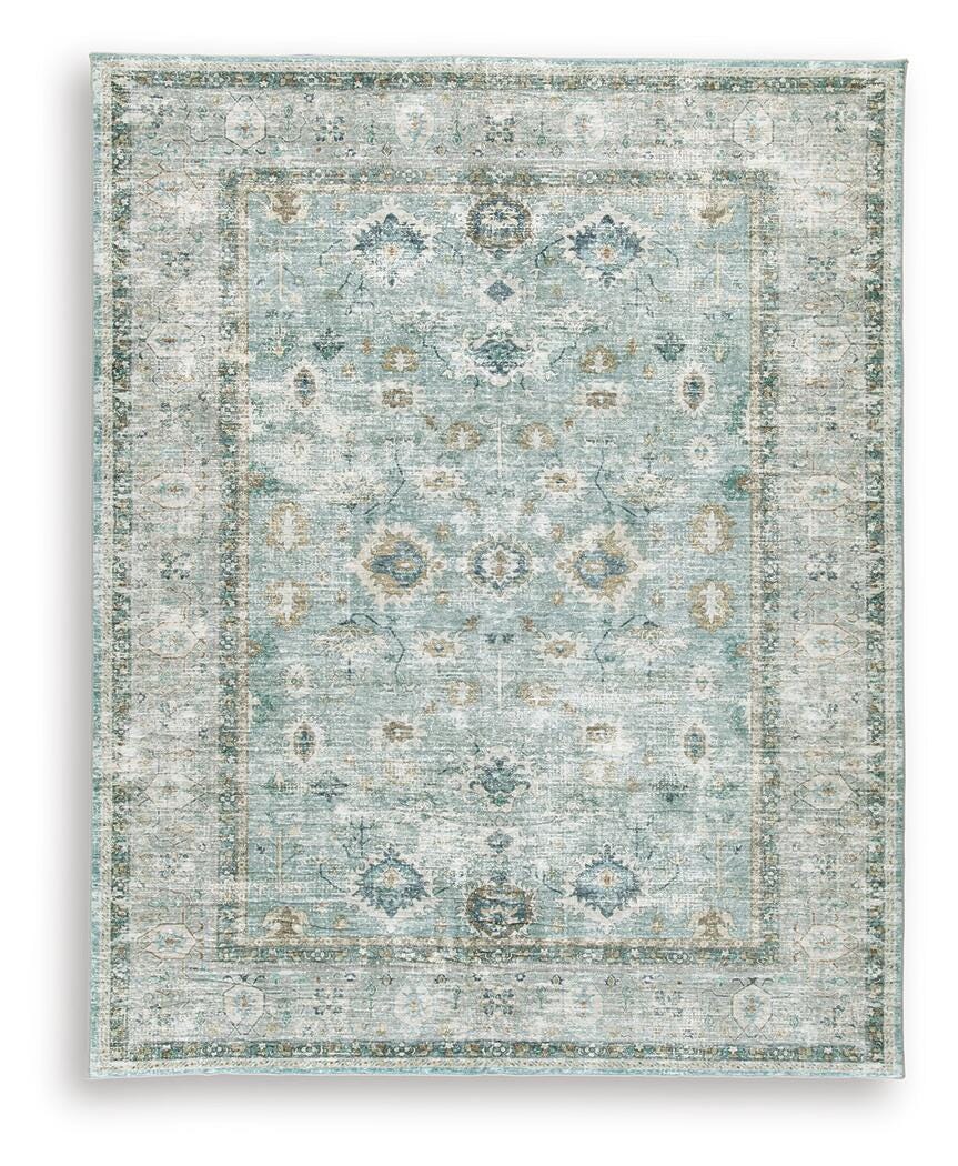 Ladstoney Rugs Collection - Teal/Beige/Ochre