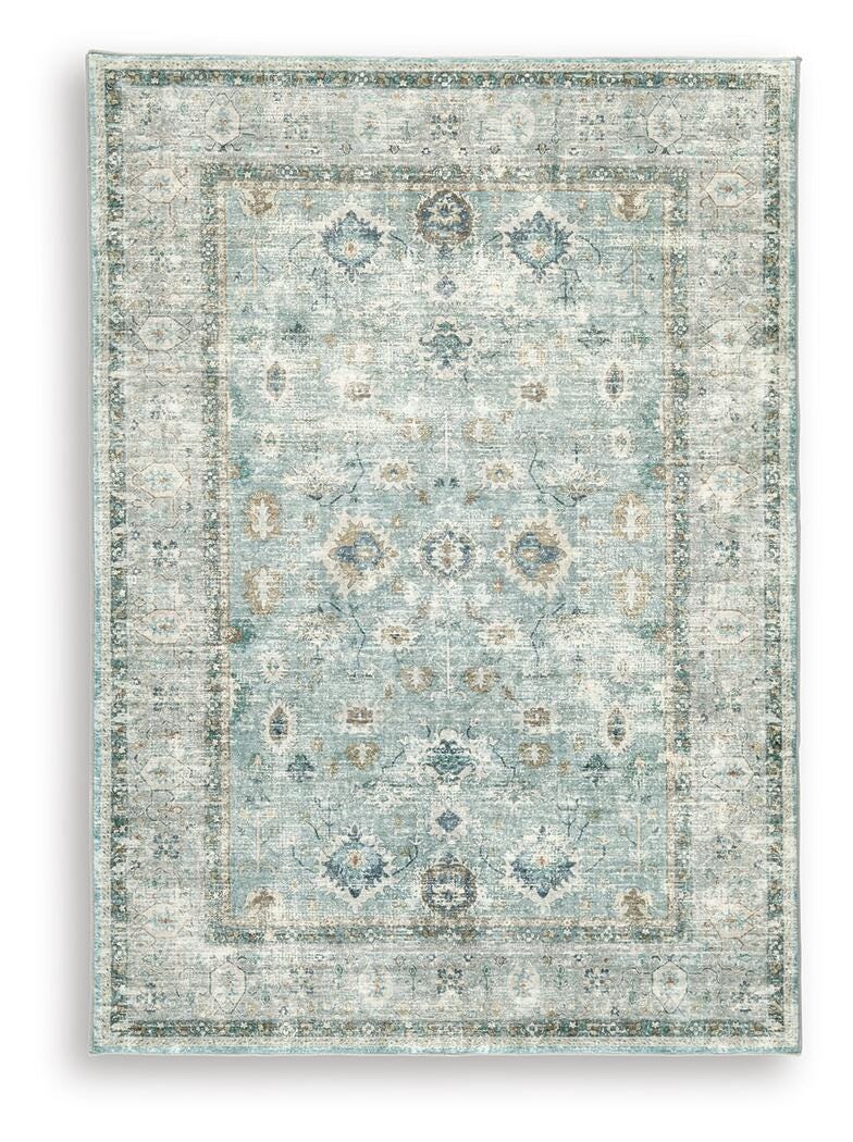 Ladstoney Rugs Collection - Teal/Beige/Ochre