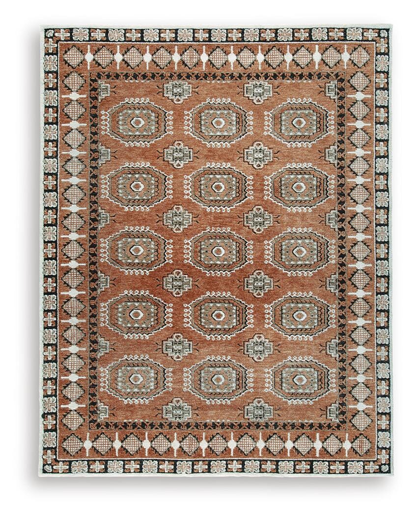 Qaabiz Rugs Collection - Sienna/Ivory/Black