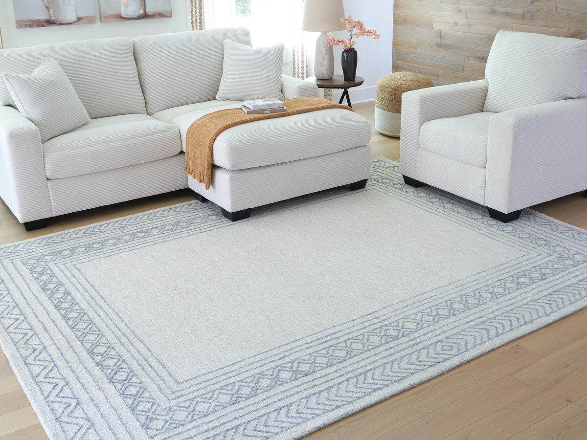 Azelhurst Rugs Collection - Blue/Ivory/Gray