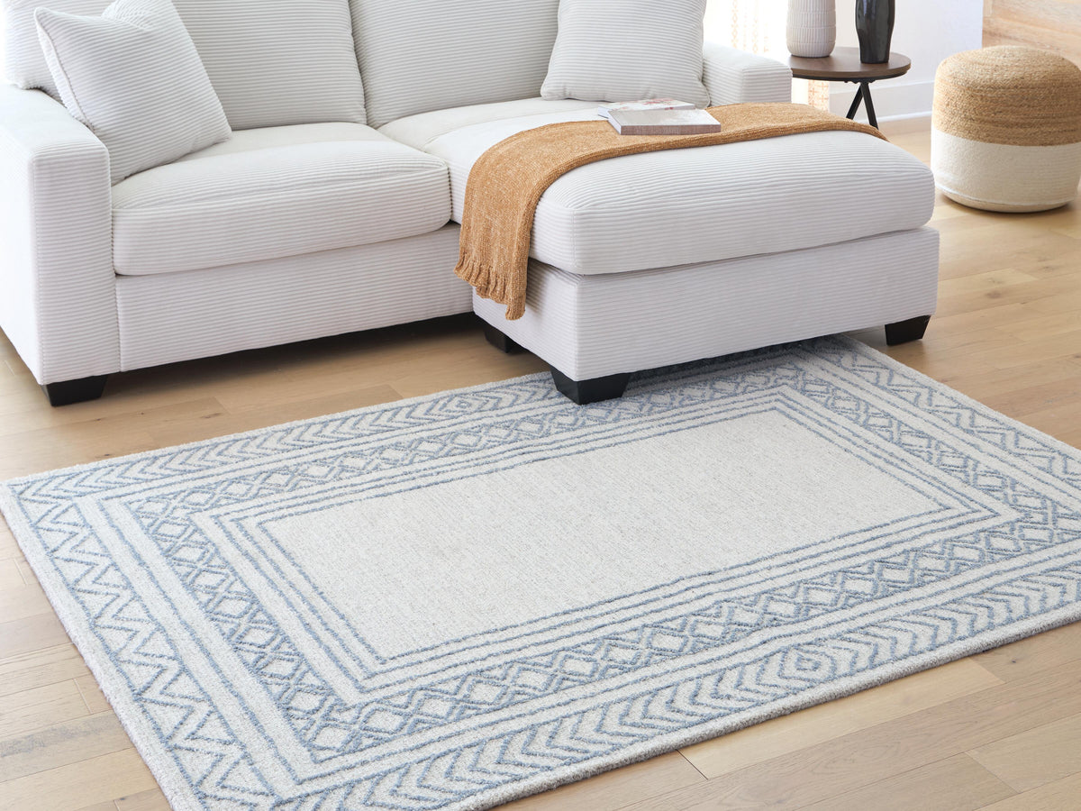 Azelhurst Rugs Collection - Blue/Ivory/Gray