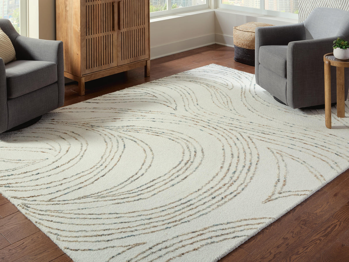 Deenbury Rugs Collection - Ivory/Green/Brown