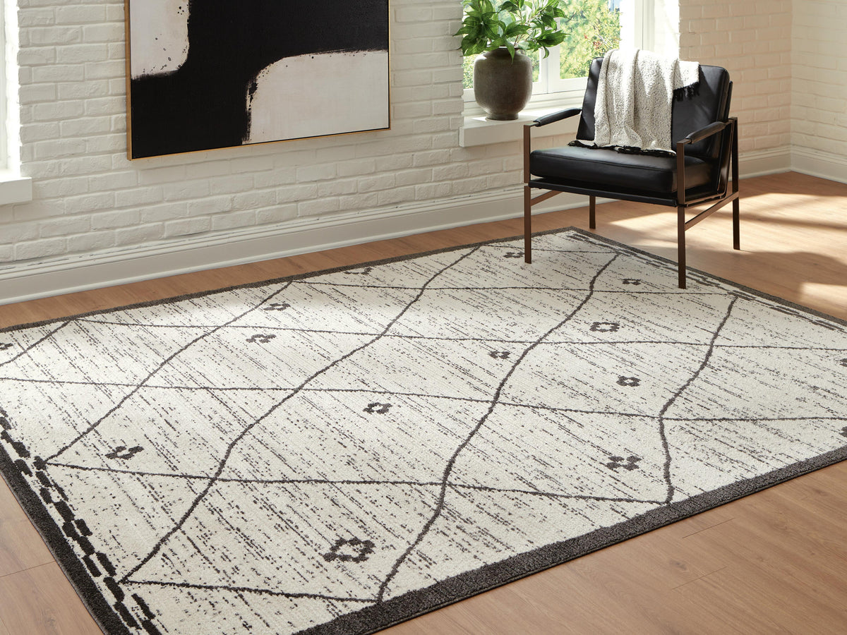 Fenriston Rugs Collection - Cream/Black