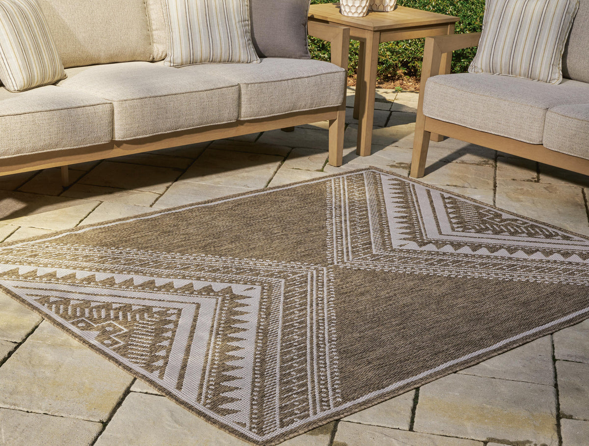 Dunsler Rugs Collection - Brown/Cream