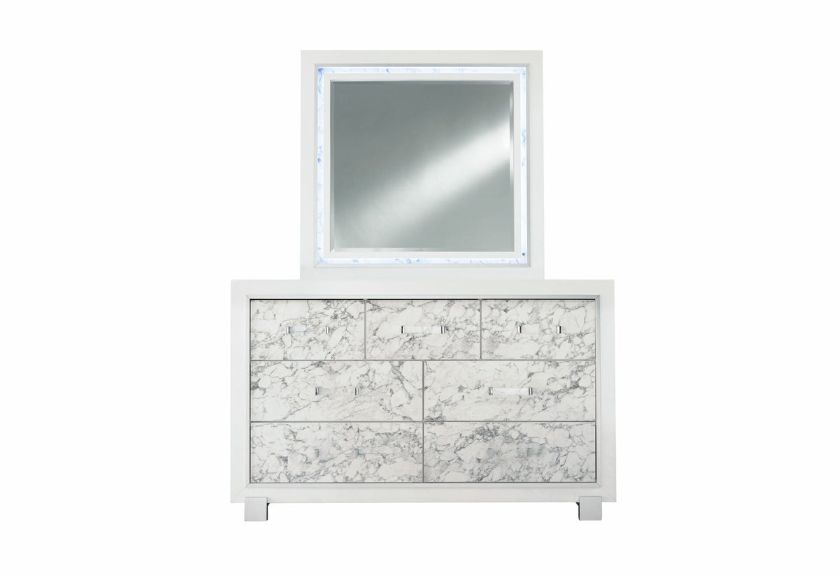 Santorini Bedroom Collection - Metallic White