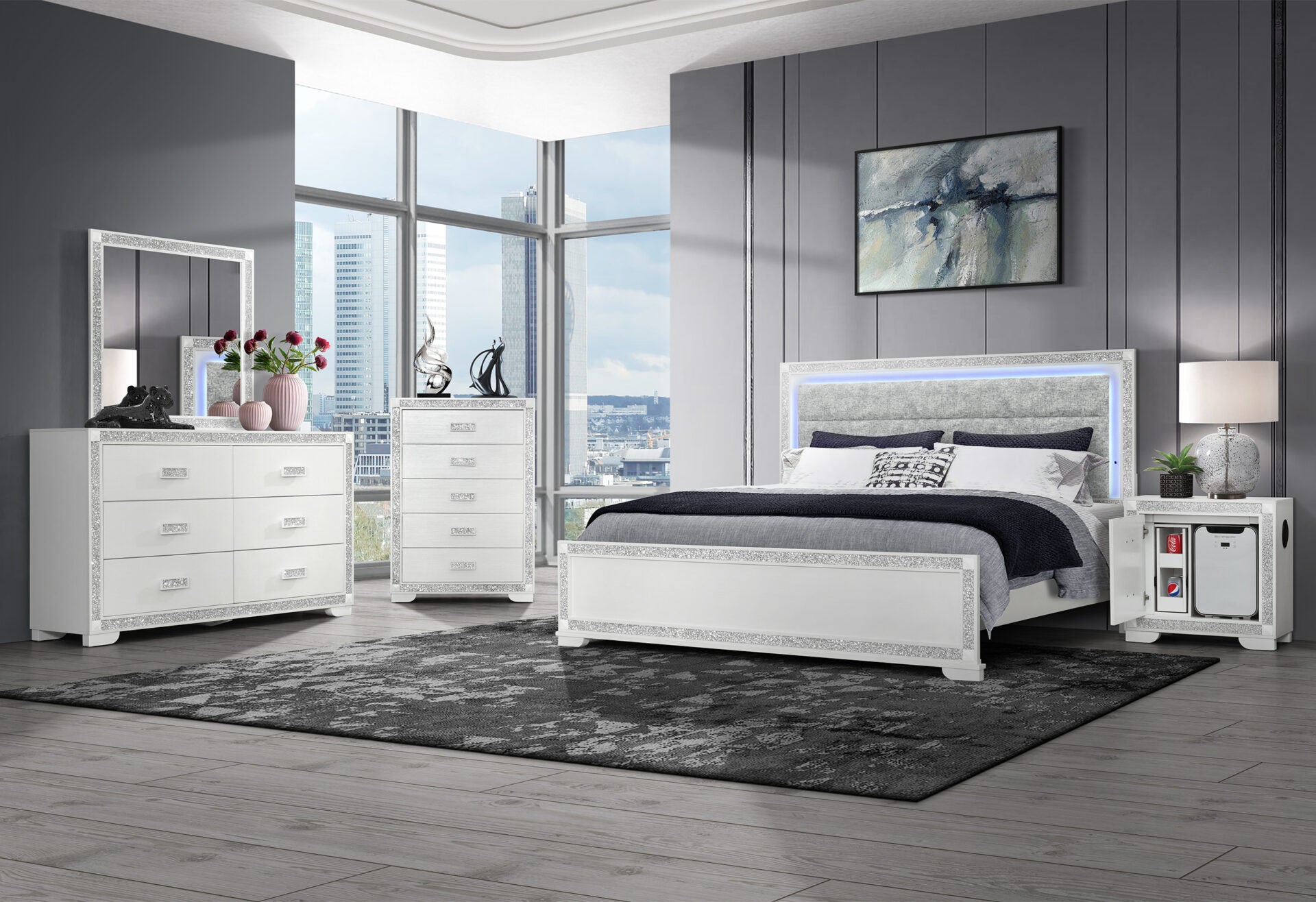 Soleil Bedroom Collection - White
