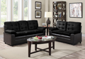 BLACK MICROFIBER SOFA/LOVE SEAT