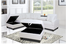 Load image into Gallery viewer, U5300 WHITE SECTIONAL WITH OTTOMAN
