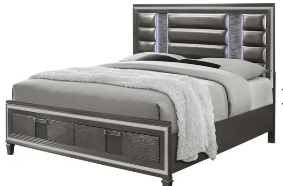 Attitude Is Back, Grey Metallic | Bedroom Set size Queen SUPER SALE