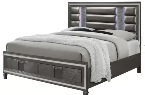 Attitude Is Back, Grey Metallic | Bedroom Set size Queen SUPER SALE