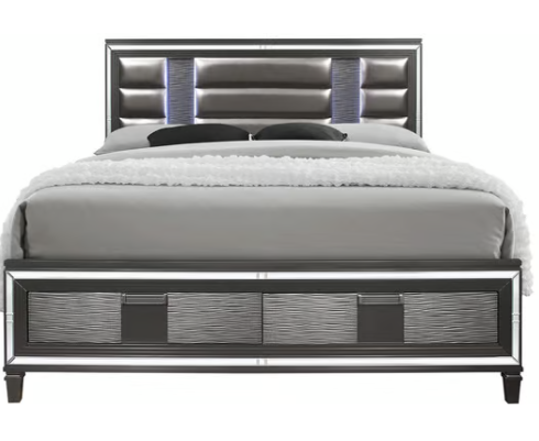 Attitude Is Back, Grey Metallic | Bedroom Set size Queen SUPER SALE