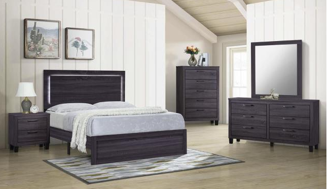 B051 DARK COFFEE QUEEN BEDROOM SET