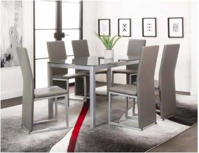 7 PCS DINETTE SET GRAY (92070 MODEL)