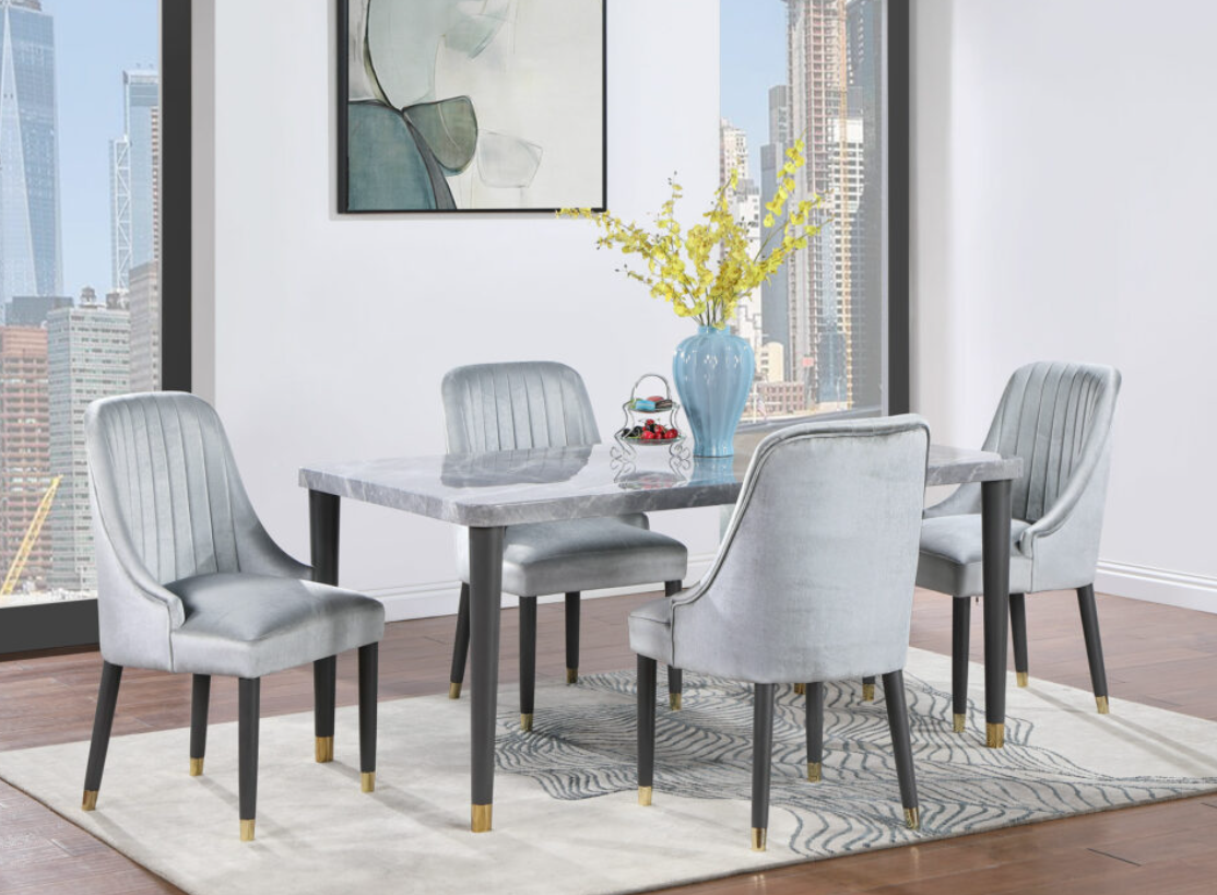 FAUX MARBLE TOP 5 PC DINETTE SET