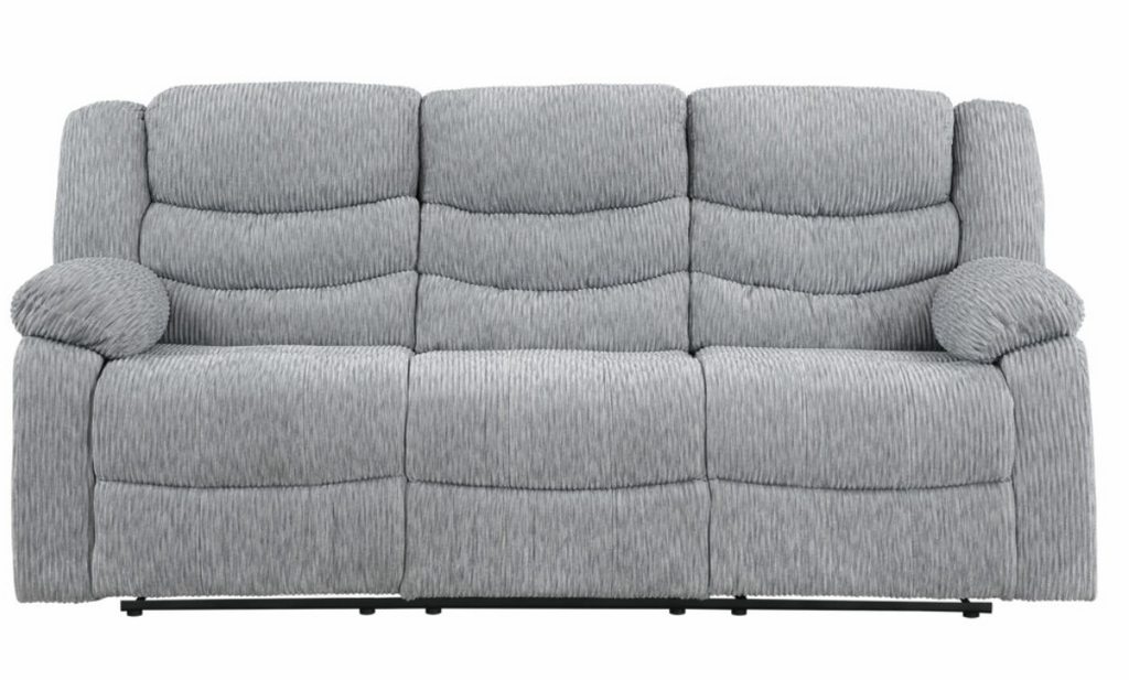 GREY POWER RECLINING SOFA/POWER CONSOLE RECLINING LOVESEAT