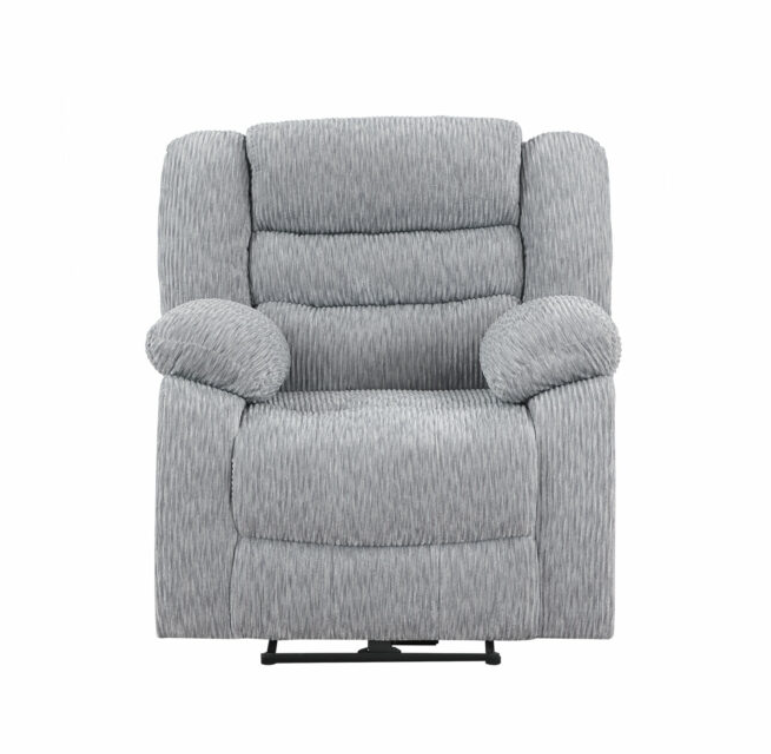 GREY POWER RECLINING SOFA/POWER CONSOLE RECLINING LOVESEAT