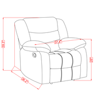 Load image into Gallery viewer, GREY POWER RECLINING SOFA/POWER CONSOLE RECLINING LOVESEAT

