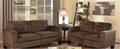 BROWN SOFA AND LOVESEAT