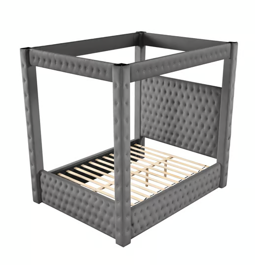 MONICA CANOPY GREY QUEEN BED (FLOOR SAMPLE SALE)