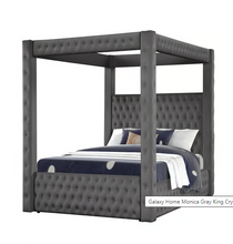 Load image into Gallery viewer, MONICA CANOPY GREY QUEEN BED

