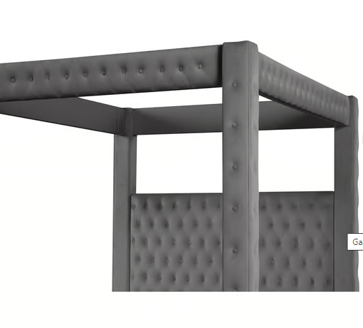 MONICA CANOPY GREY QUEEN BED (FLOOR SAMPLE SALE)