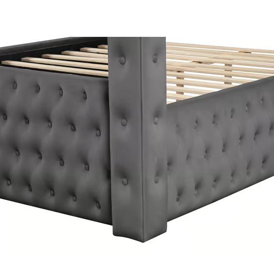 MONICA CANOPY GREY QUEEN BED (FLOOR SAMPLE SALE)