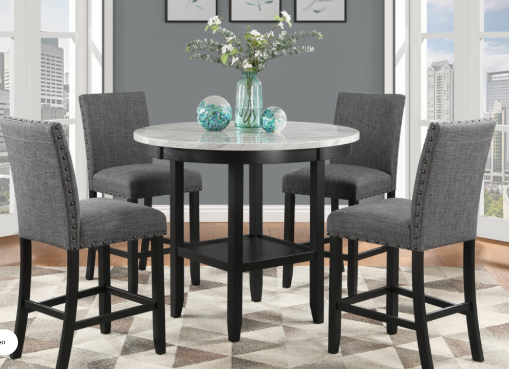 D40011 Bar Table with 4 D1622 Bar Stools