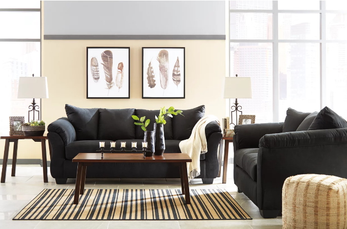 BLACK SOFA/LOVESEAT(FLOOR SAMPLE SALE)