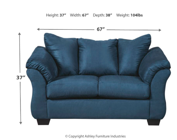 BLUE SOFA & LOVESEAT (SUPER SALE) FLOOR SAMPLE
