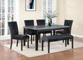D8685 BLACK DINETTE SET WITH BENCH