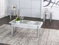 Occasional Table Style Modern | Double Glass Top White