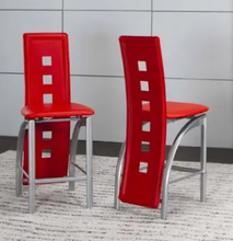 Load image into Gallery viewer, Valencia Counter Height Table with 4 Red chairs
