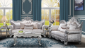 Champagne Silver Brush Finish Sofa &amp; Loveseat Set