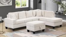 Load image into Gallery viewer, COZY- BEIGE SECTIONAL WITH OTTOMAN
