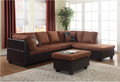 CHOCOLATE/MOCHA SECTIONAL WITH OTTOMAN