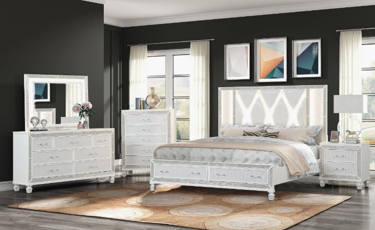 THE SILVER CRYSTAL 5PC QUEEN BEDROOM SET (SPECIAL OFFER)