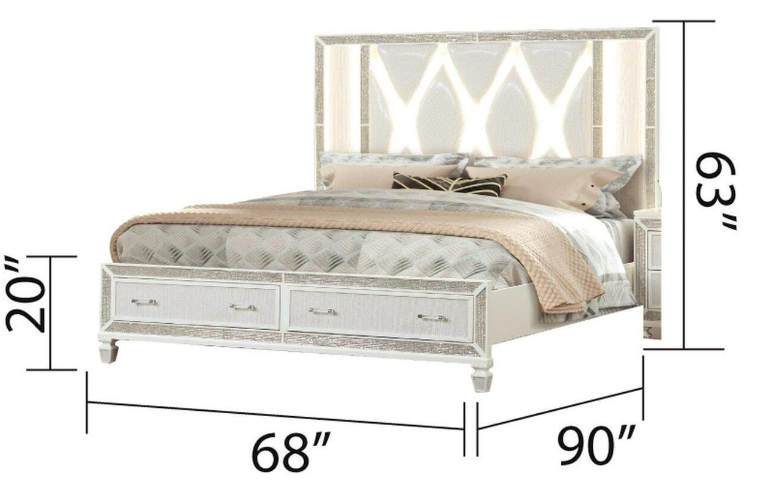 THE SILVER CRYSTAL 5PC QUEEN BEDROOM SET (SPECIAL OFFER)