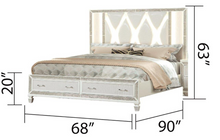 Load image into Gallery viewer, THE SILVER CRYSTAL 5PC QUEEN BEDROOM SET (SPECIAL OFFER)
