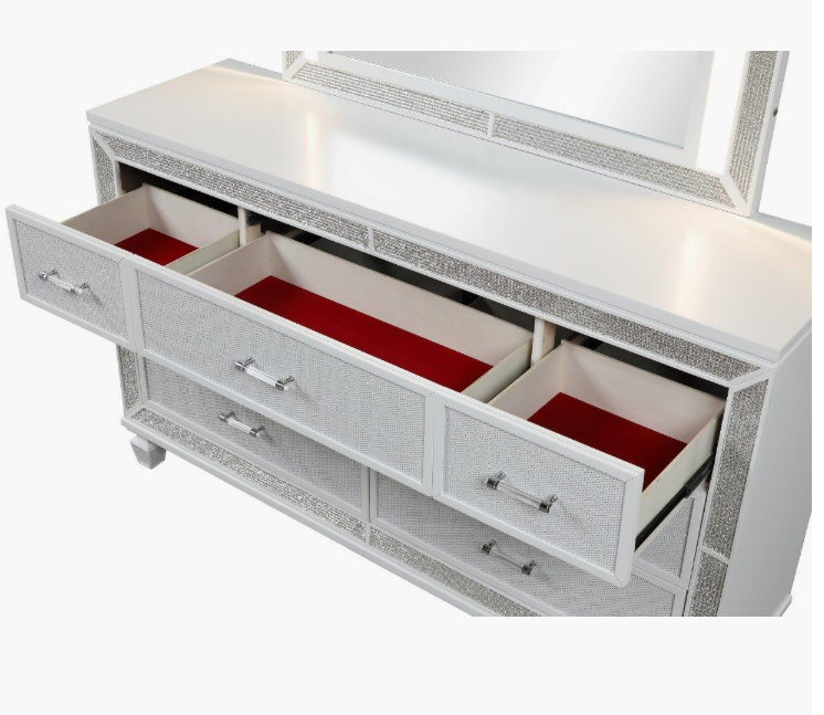 THE SILVER CRYSTAL 5PC QUEEN BEDROOM SET (SPECIAL OFFER)