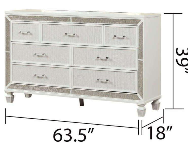 THE SILVER CRYSTAL 5PC QUEEN BEDROOM SET (SPECIAL OFFER)