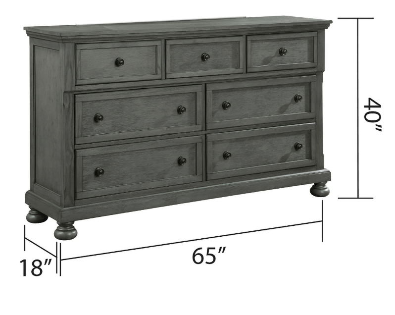 RUSTIC GRAY JACKSON 5 PC QUEEN BEDROOM SET