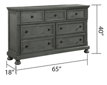 Load image into Gallery viewer, RUSTIC GRAY JACKSON 5 PC QUEEN BEDROOM SET
