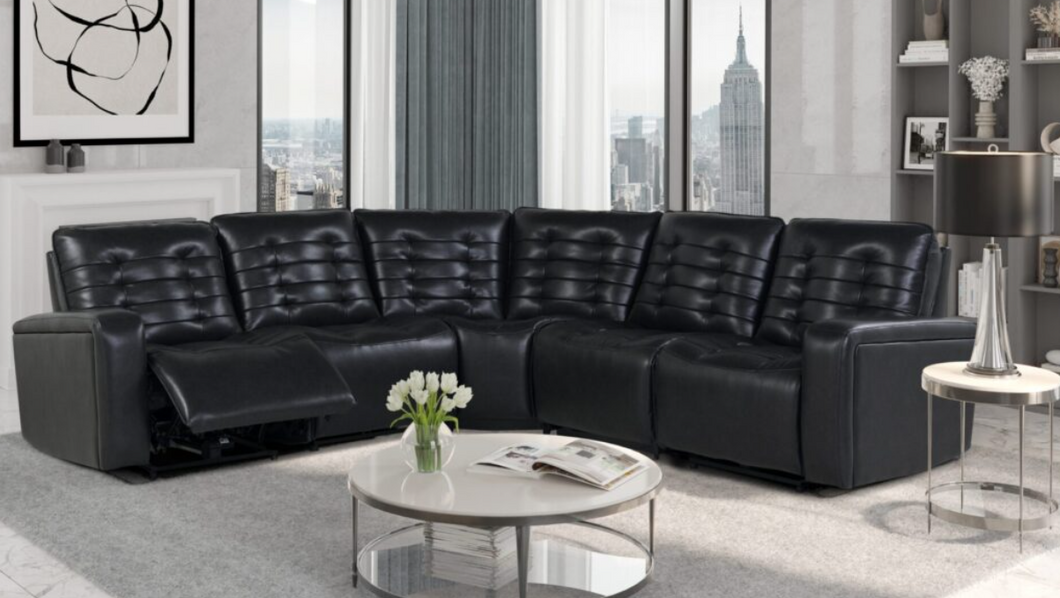 Blanche Charcoal 5-Piece Sectional