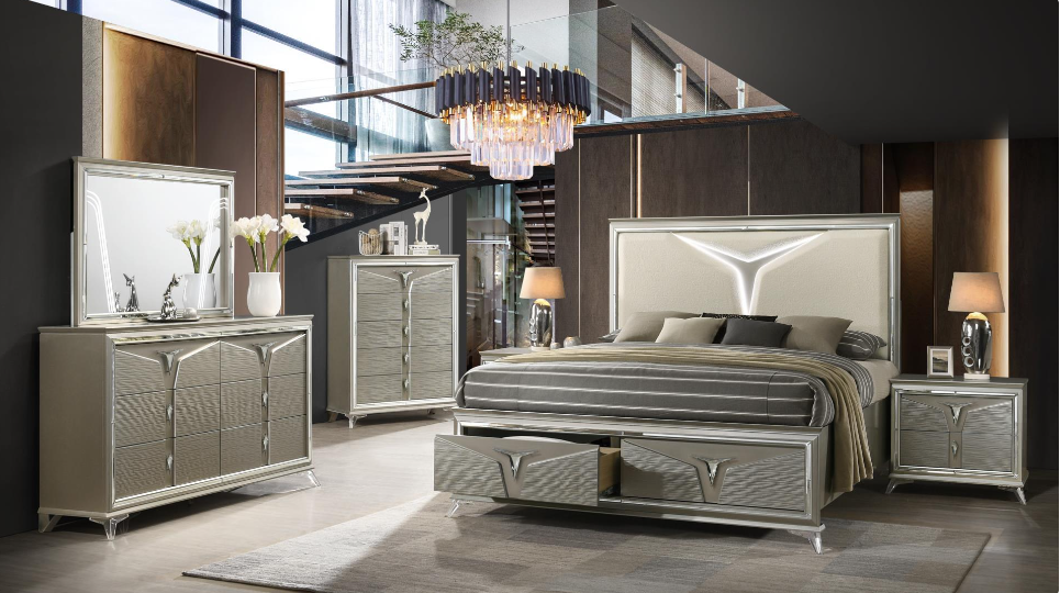 THE SILVER STAR 5PC QUEEN BEDROOM SET