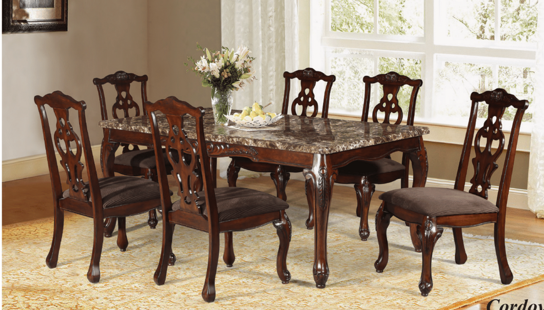 Dark Cheery Elite Collection 7-Piece Dinette Set