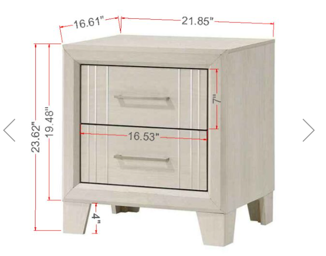 Charlie White Bedroom set 5 pcs