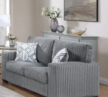 Load image into Gallery viewer, CORDUROY SOFA AND LOVESEAT GRAY
