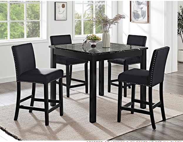 LENNON 5 PCS COUNTER HEIGHT DINETTE SET