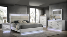 Load image into Gallery viewer, Glam Queen 5-Piece Bedroom Set with LED Lights – White
