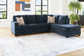 Blue Aviemore Sectional with Chaise